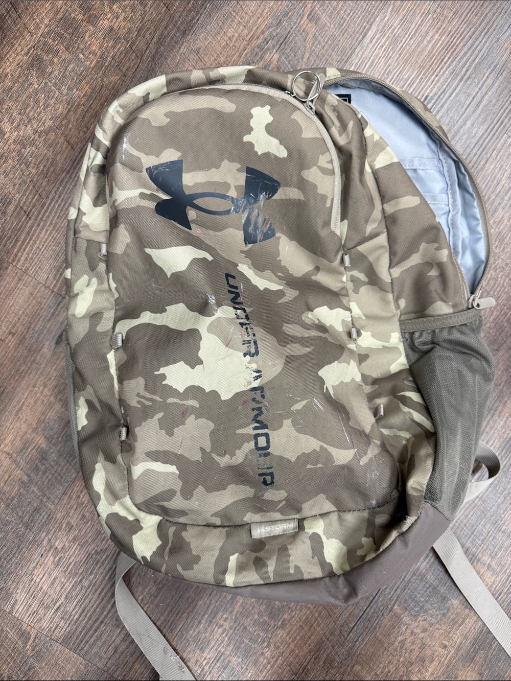Under Armour Men's Camo Backpack in Brown and Tan